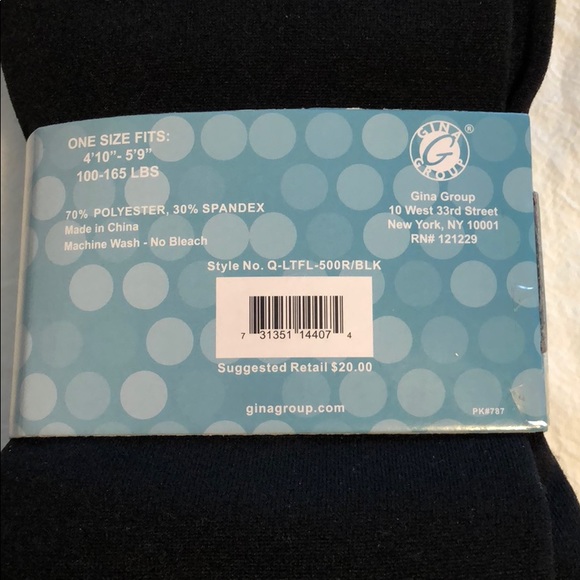 Fleece Lined Footless Tights - Picture 2 of 2